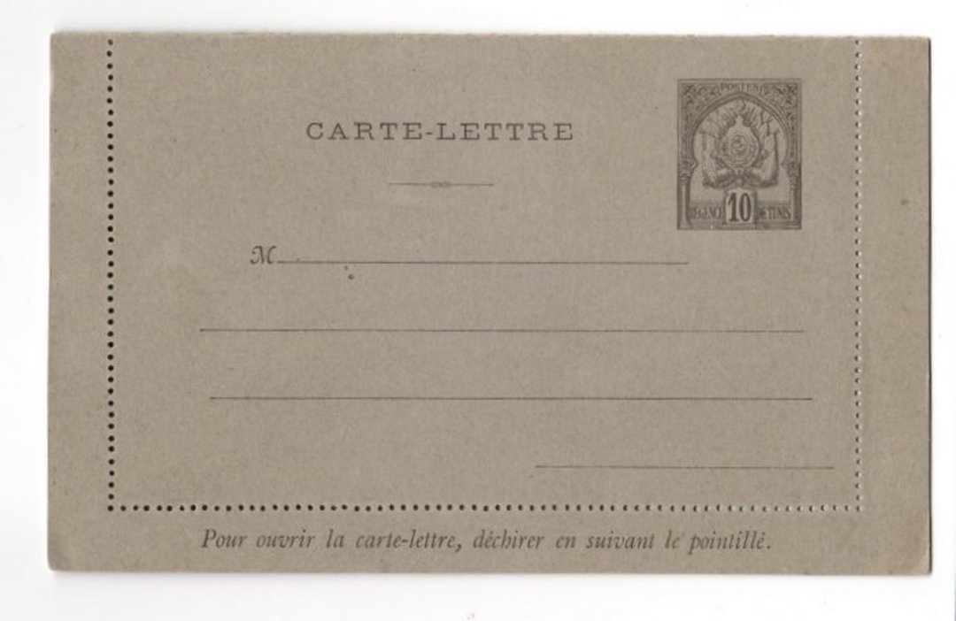 TUNISIA 1888 Carte-Lettre 10c Black. Unused. - 38300 - PostalHist image 0
