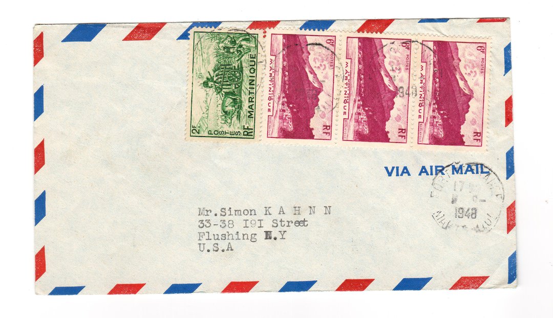 MARTINIQUE 1948 Airmail Letter from Fort de France to USA.
. - 37793 - PostalHist image 0