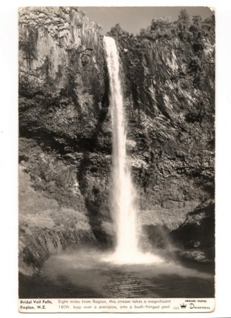 Real Photograph by Dawson of Bridal Veil Falls Raglan. - 45680 - Postcard image 0