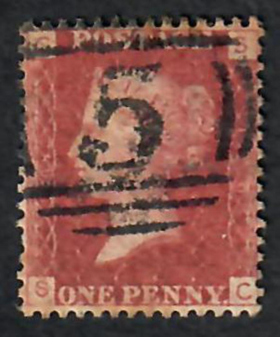 GREAT BRITAIN 1858 1d Red. Plate 149. Letters CSSC. - 70149 - Used image 0