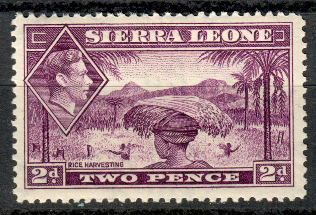 SIERRA LEONE 1938 Geo 6th Definitive 2d Mauve. Very lightly hinged. - 8153 - LHM image 0
