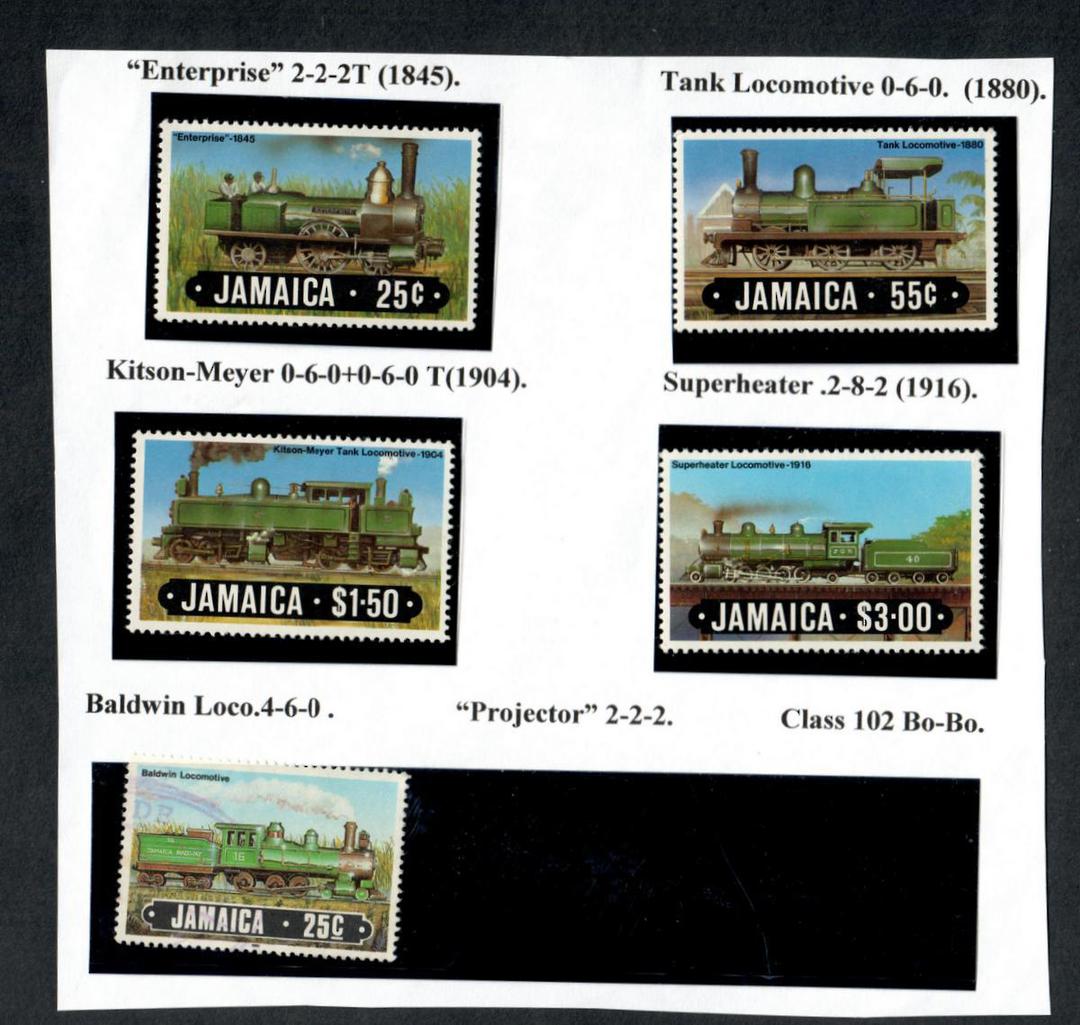 JAMAICA 1984 Railway Locomotives. First series. Set of 4. - 19810 - UHM image 0