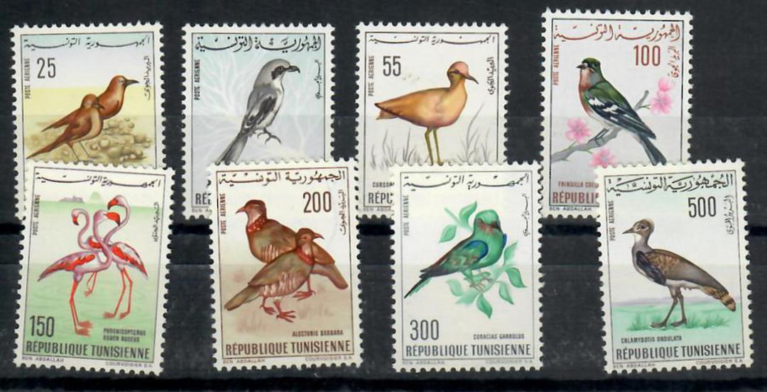 TUNISIA 1965 Birds. Set of 8. - 24518 - UHM image 0