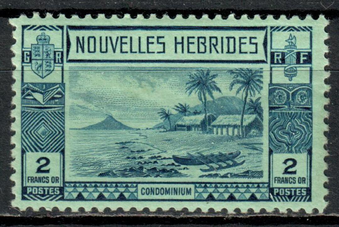 NOUVELLES HEBRIDES 1938 Definitive 2fr Blue on Pale Green. - 8994 - Mint image 0