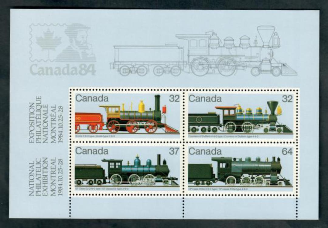 CANADA 1984 Railway Locomotives. Second series. Miniature sheet. - 50246 - UHM image 0