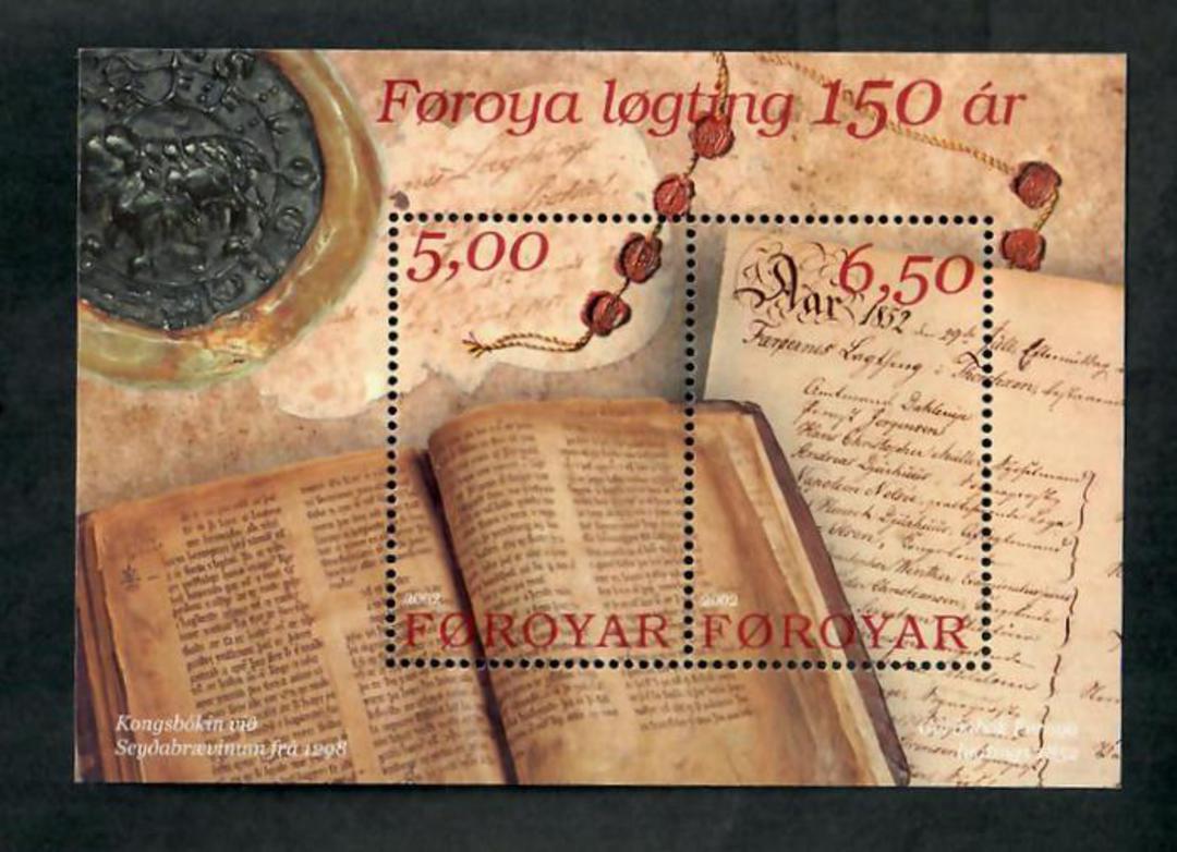 FAROE ISLANDS 2002 150th Anniversary of the Feroya Legting. Miniature sheet. - 50879 - UHM image 0