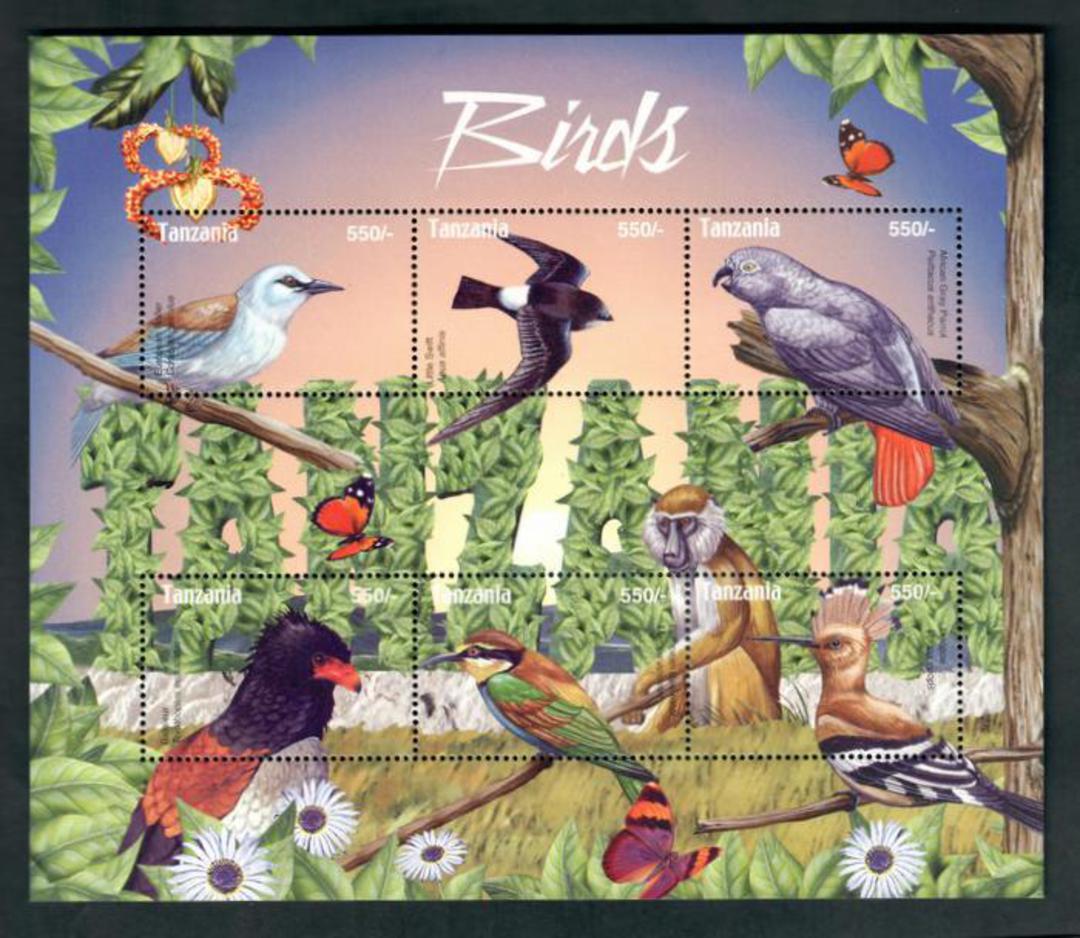 TANZANIA Birds. Sheetlet of 9 and miniature sheet. - 52335 - UHM image 0