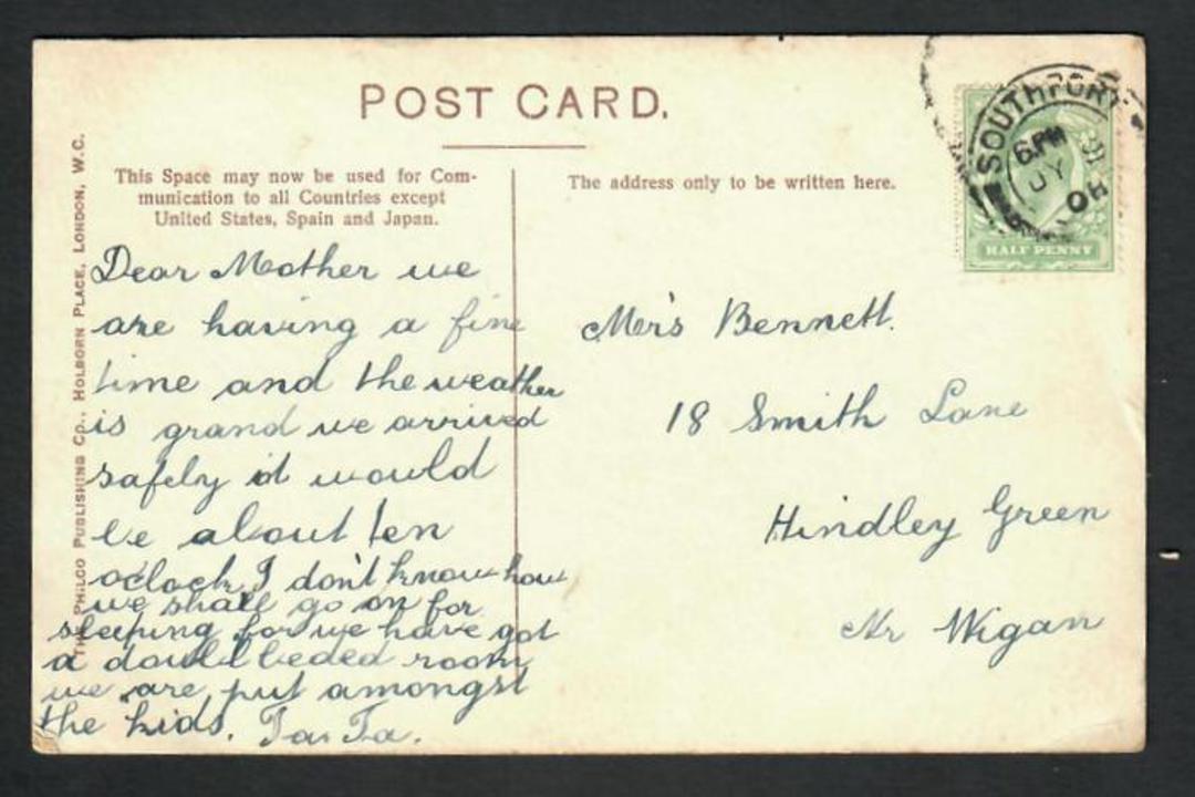 GREAT BRITAIN 1908 Postcard from Southport to Wigan. - 31819 - PostalHist image 0