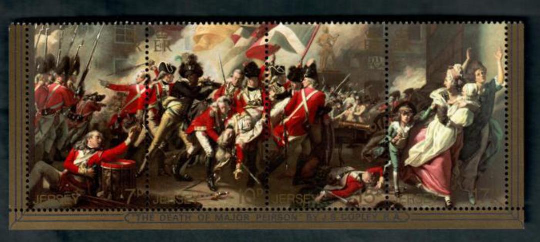 JERSEY 1981 Bicentenary of the Battle of Jersey. Strip of 4. - 50559 - UHM image 0