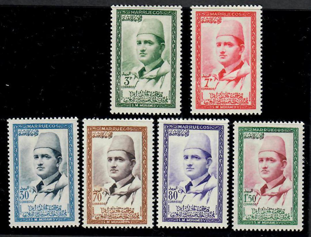 MOROCCO Southern Zone 1956 Definitives. Set of 6. Fine mounted mint. - 22335 - Mint image 0