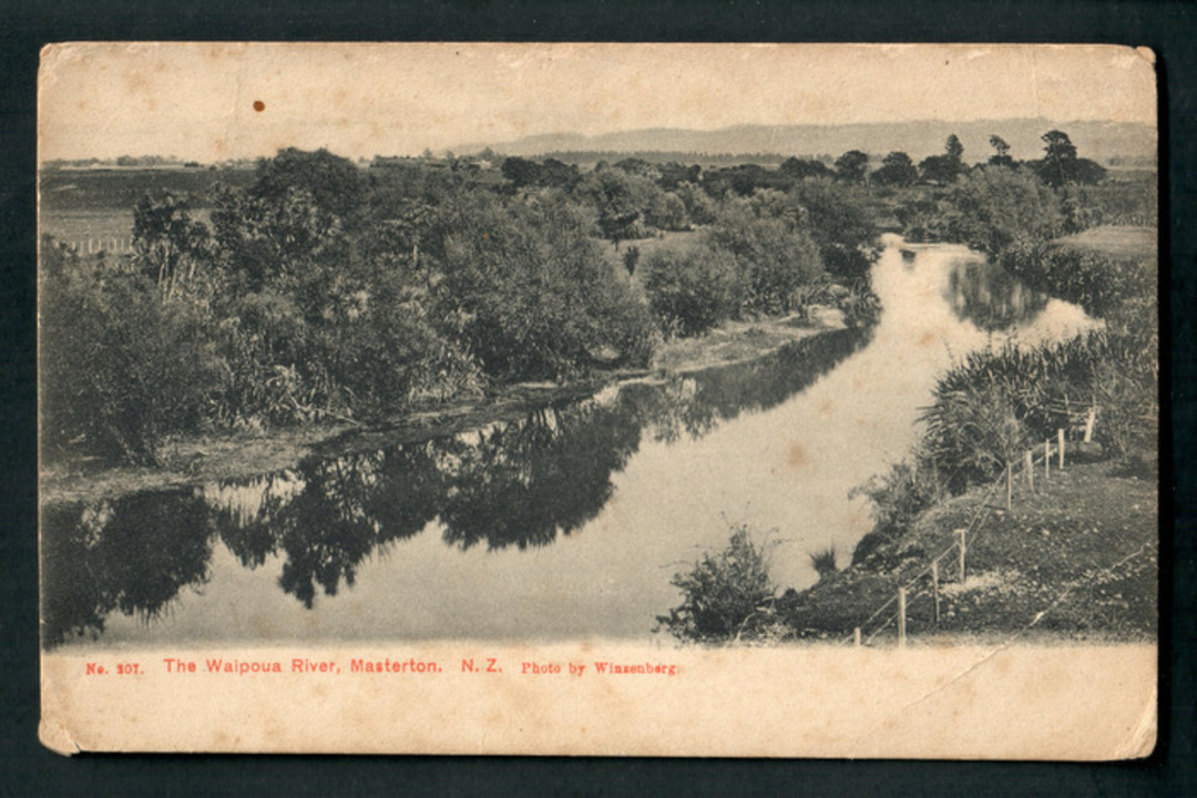 Early Undivided Postcard of Waipoua River Masterton. Affected by rust. - 47864 - Postcard image 0