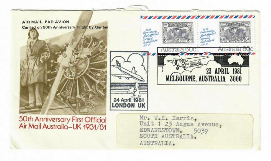 AUSTRALIA 1981 50th Anniversary of the First Official Airmail Australia to the UK. - 31043 - image 0