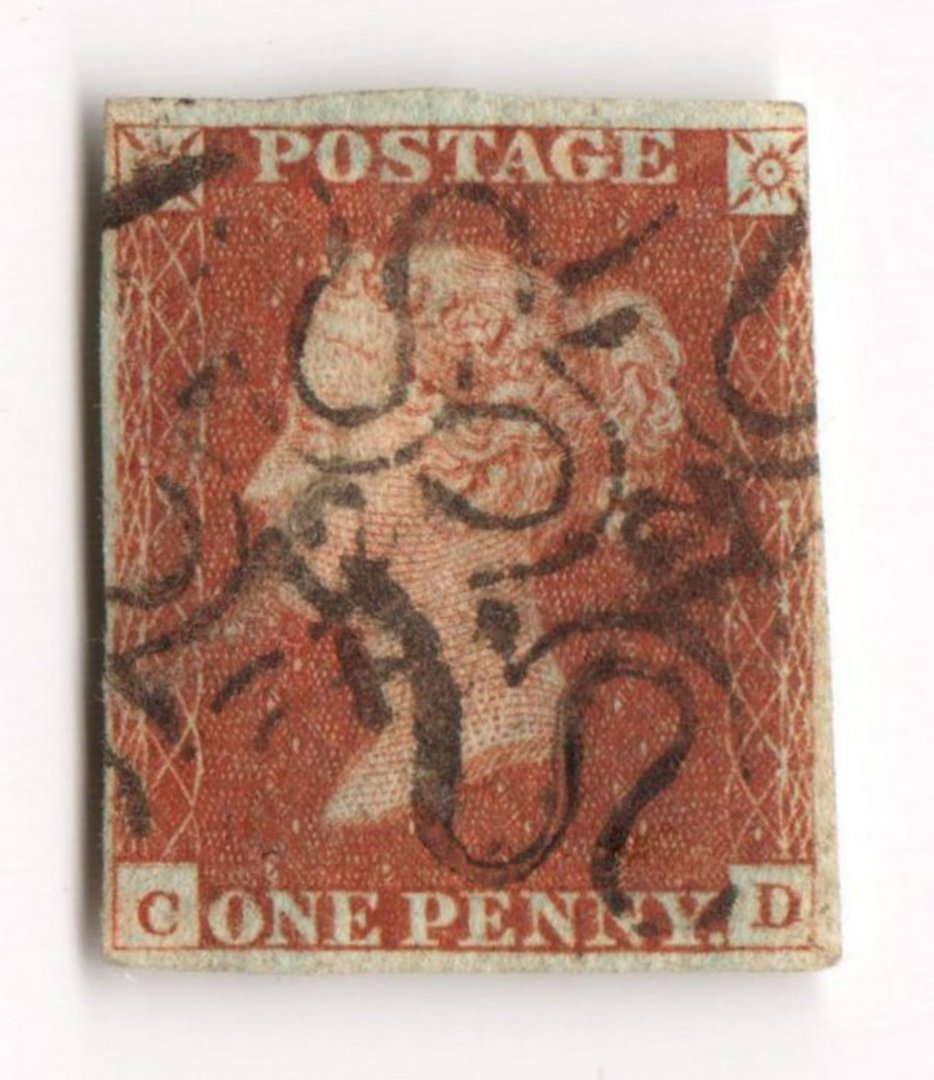 GREAT BRITAIN 1841 1d Red Maltese Obliterator. Number 12. - 70237 - FU image 0