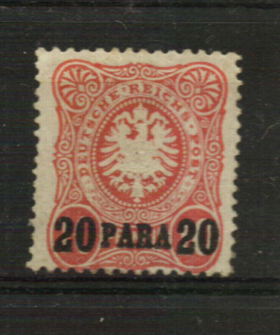 GERMAN POs in TURKISH EMPIRE (Levant) 1884. 20 para on 10pf rose. Clean and fresh copy with some missing gum. Centred low. Price image 0