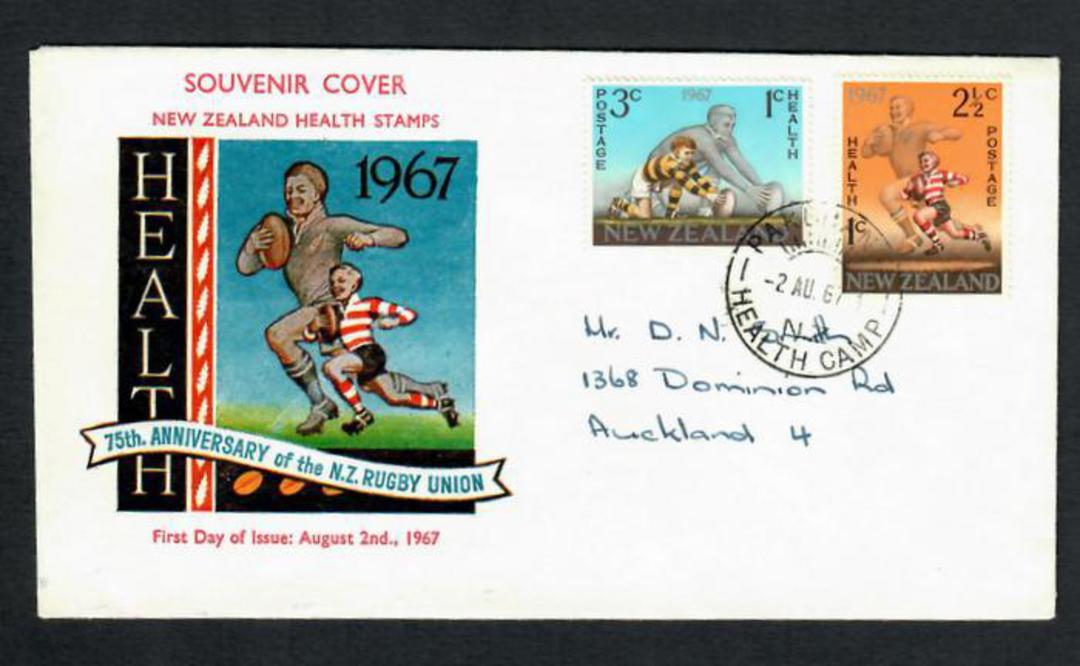 NEW ZEALAND 1967 Health. Set of 2 on first day cover postmarked at Pakuranga Health Camp. - 31520 - FDC image 0