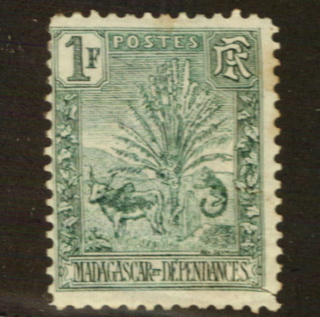 MADAGASCAR 1903 Definitive 1fr Deep Green. Gum crease. - 76403 - LHM image 0