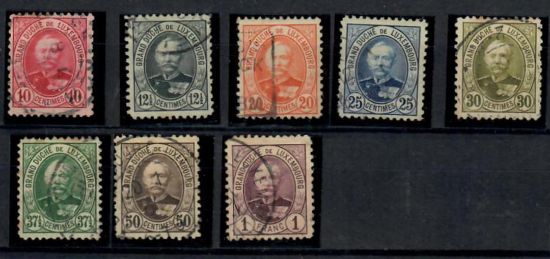 LUXEMBOURG 1891 Definitives. Eight values. Perf 11½x11. - 23732 - Used image 0