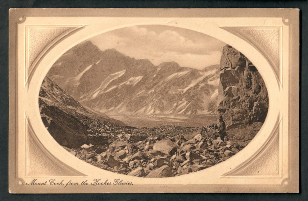 Sepia Postcard of Mount Cook from the Hooker Glacier. - 48897 - Postcard image 0