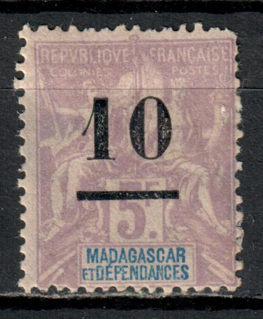 MADAGASCAR 1902 Definitive Surcharge 10c on 5fr Mauve on lilac. - 75995 - LHM image 0