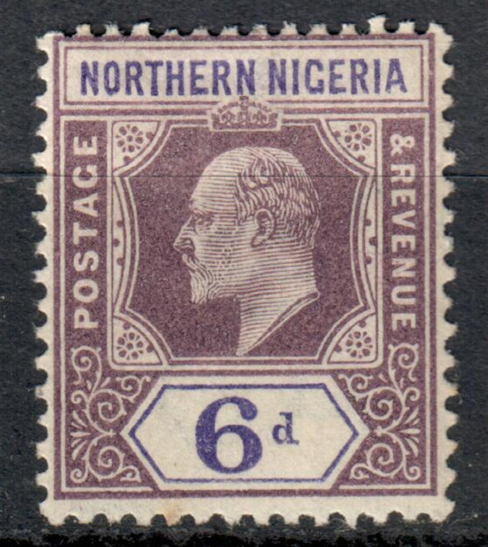 NORTHERN NIGERIA 1903 Edward 7th Definitive 6d Dull Purple and Violet. Watermark Crown CA. Very lightly hinged. - 8132 - LHM image 0