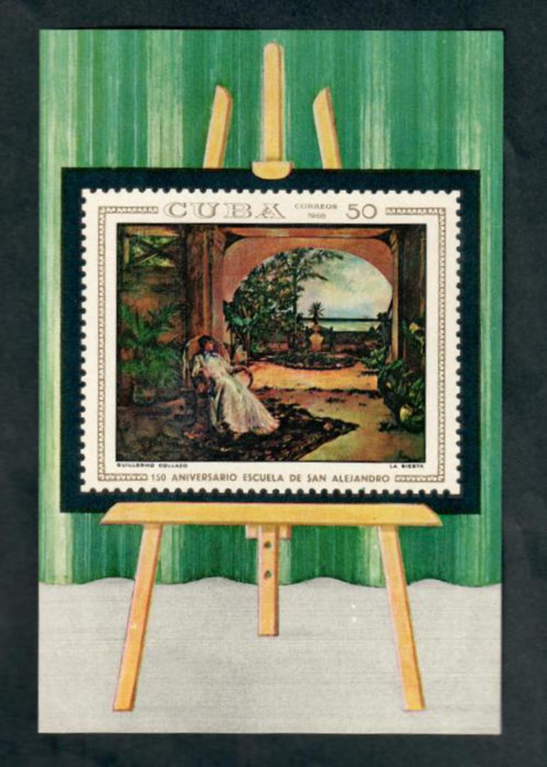 CUBA 1968 150th Anniversary of the Alejandro Painting School. Miniature sheet. - 50250 - UHM image 0