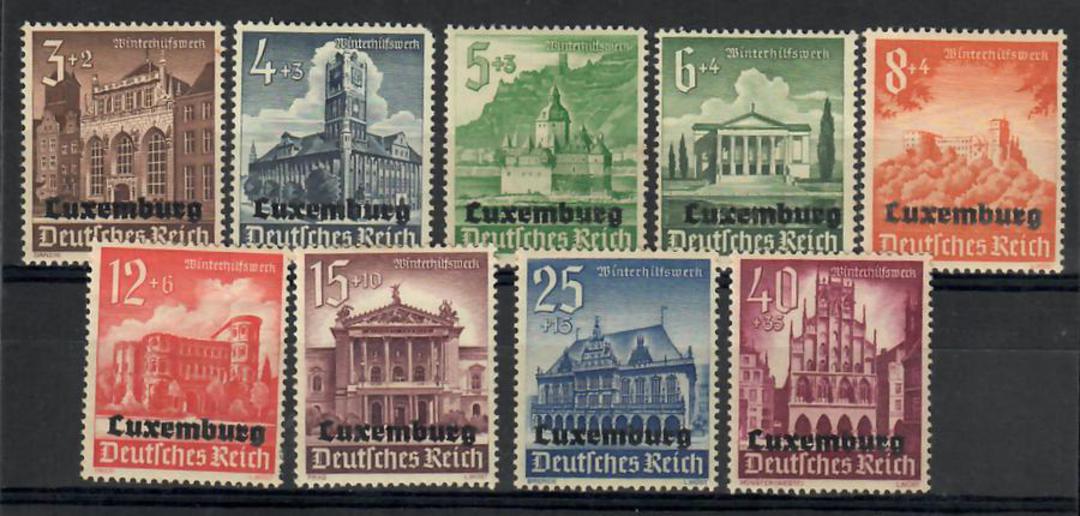 LUXEMBOURG 1941 German Winter Relief Fund. Set of 9. - 26239 - Mint image 0