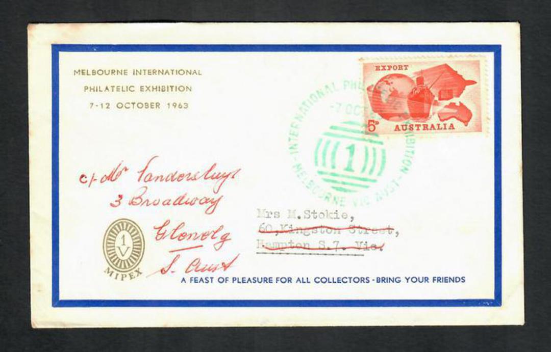 AUSTRALIA 1963 Melborne International Stamp Exhibition. Cover redirected. - 32274 - PostalHist image 0