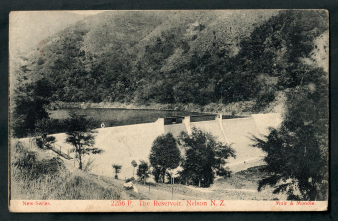 Postcard by Muir & Moodie of The Reservoir Nelson. - 48635 - Postcard image 0