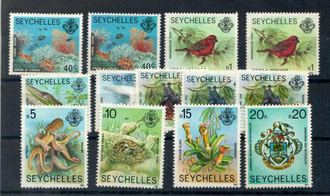 SEYCHELLES 1977-1981 Definitives. Specialized selection of different printings identied by imprint dates. SG 409B 1981 1982. 487 image 0