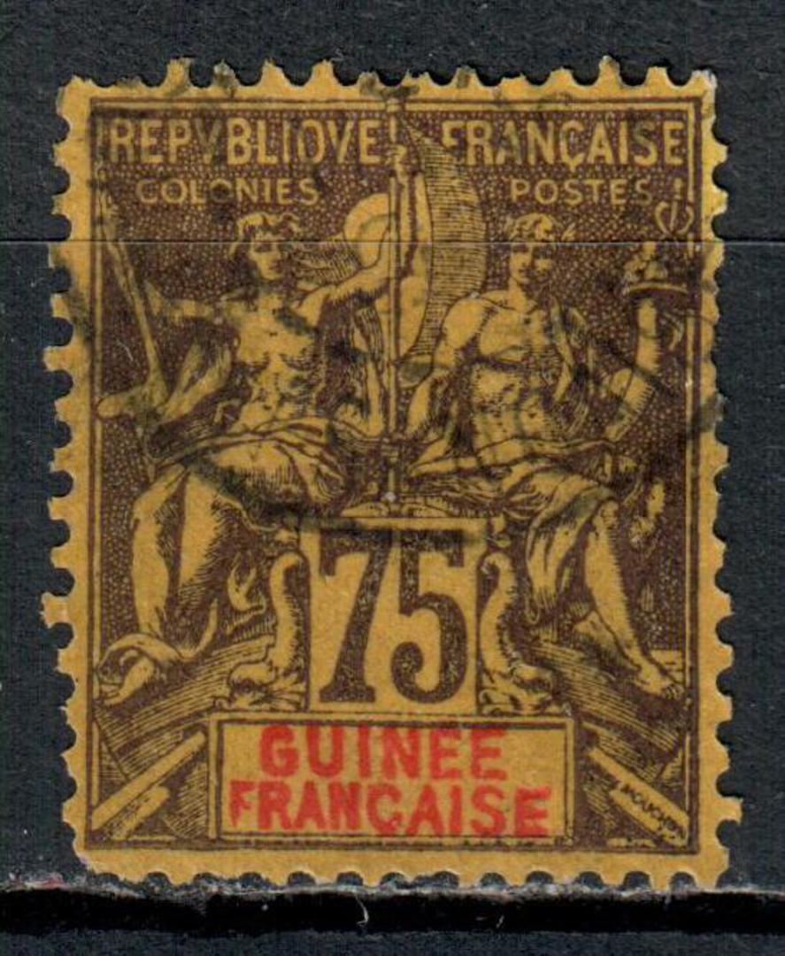 FRENCH GUINEA 1892 Definitive 75c Brown on Yellow. - 71190 - FU image 0