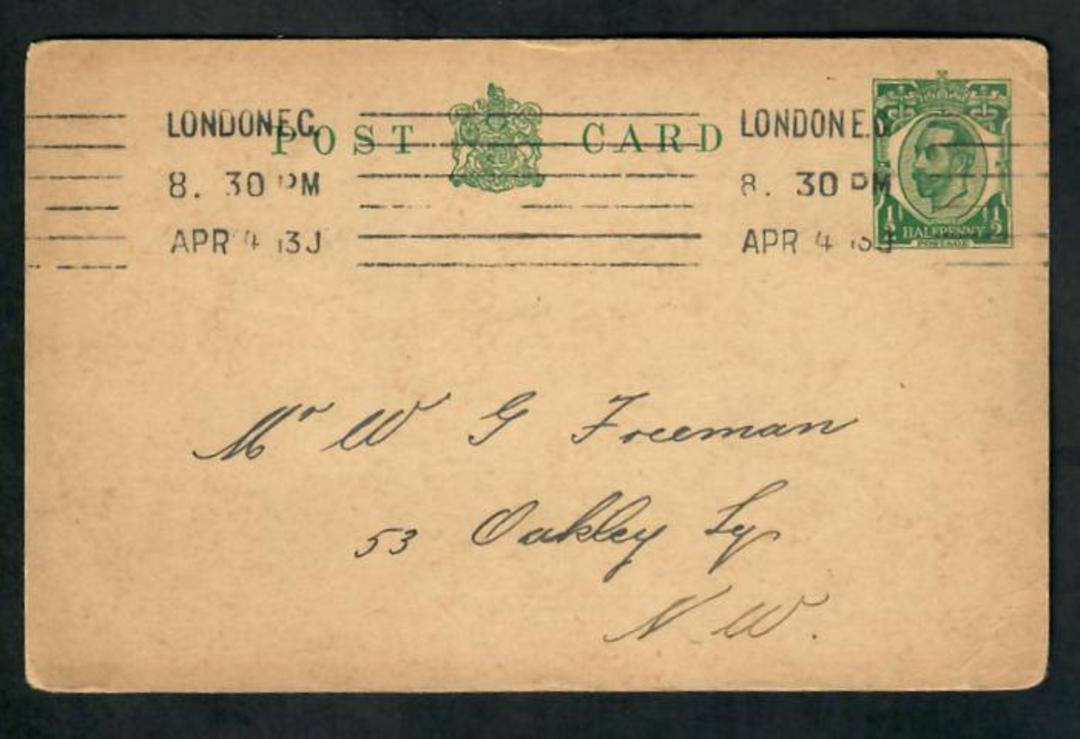 GREAT BRITAIN 1913 Geo 5th Letter Card accross London. - 30344 - PostalHist image 0