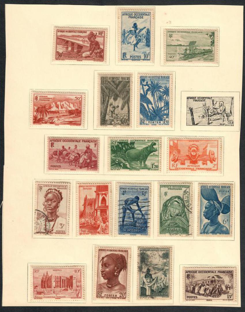 FRENCH WEST AFRICA 1947 Definitives. Set of 23. - 55226 - Mixed image 1