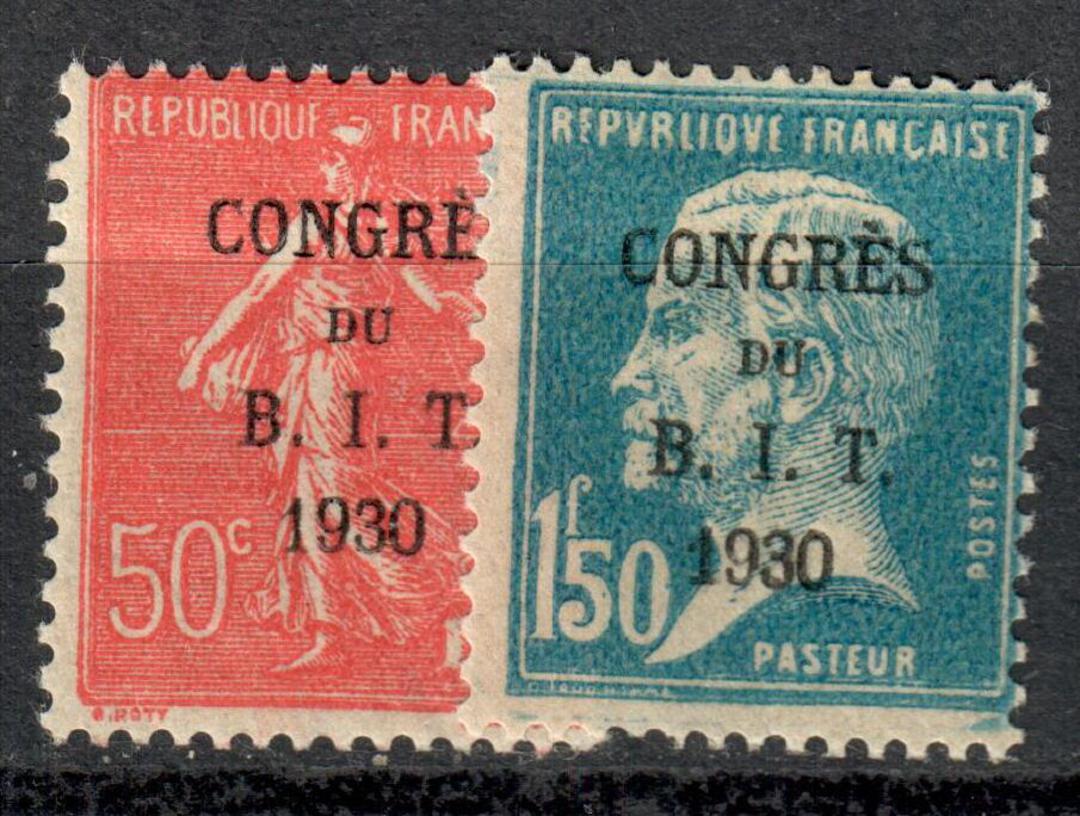 FRANCE 1930 Session of the International Labour Office. Set of 2. - 679 - Mint image 0