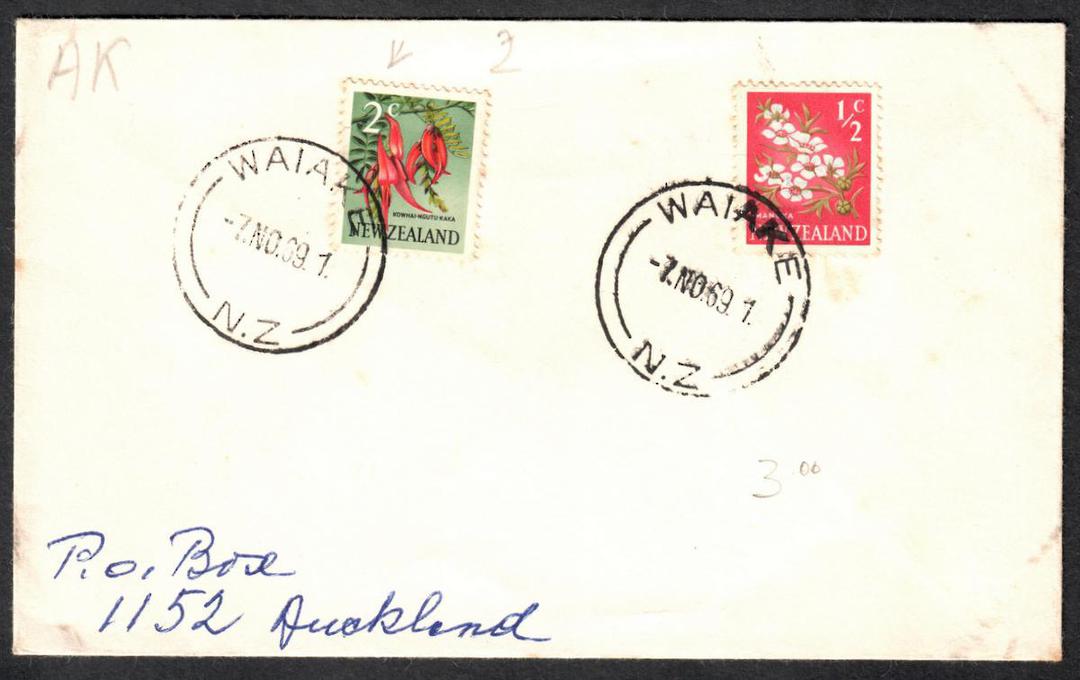 NEW ZEALAND Postmark Auckland WAIAKE. J Class cancel on cover. - 33494 - Postmark image 0