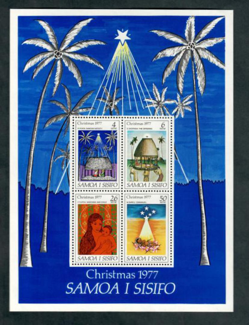 SAMOA 1977 Christmas. Miniature sheet. - 50451 - UHM image 0