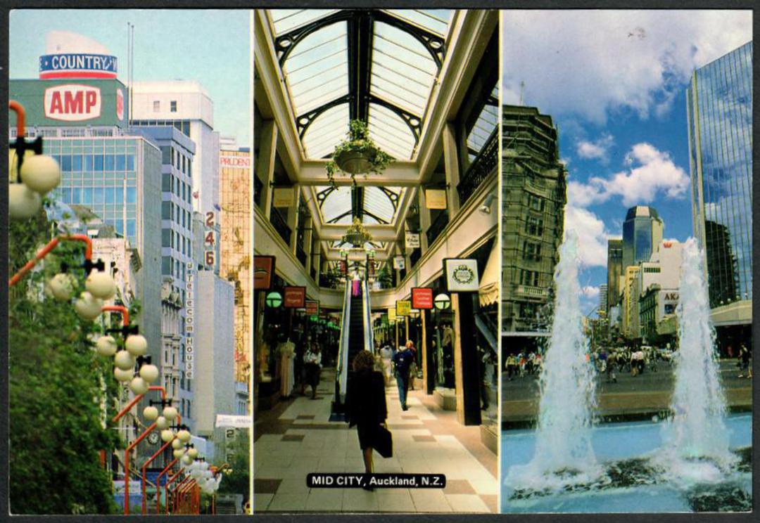 AUCKLAND MID-CITY Modern Coloured Postcard by PPL of Hastings Montage. - 445228 - Postcard image 0
