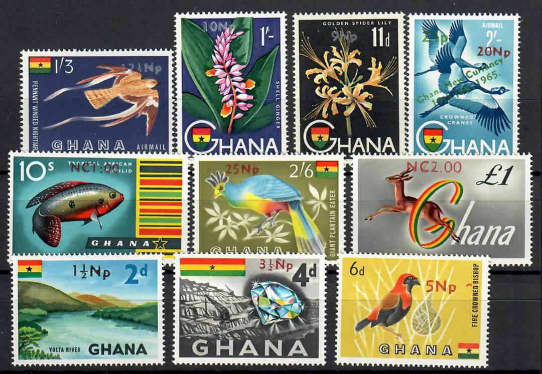 GHANA 1967 Definitives. Set of 10. image 0