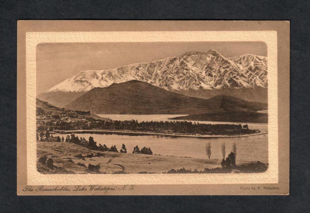 Sepia Postcard of The Remarkables Lake Wakatipu. - 49464 - Postcard image 0
