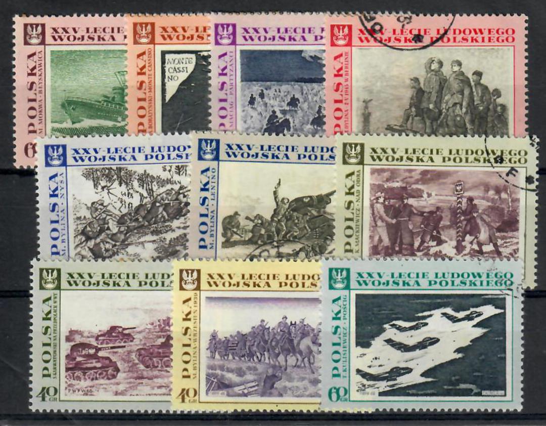 POLAND 1968 25 Anniversary of the Polish Peoples' Army. Set of 10. - 23752 - VFU image 0