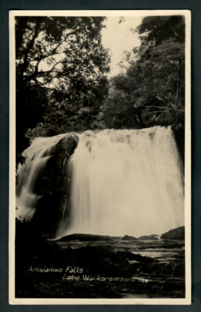 Real Photograph of Aniwaniwa Falls Lake Waikaremoana. - 48194 - Postcard image 0