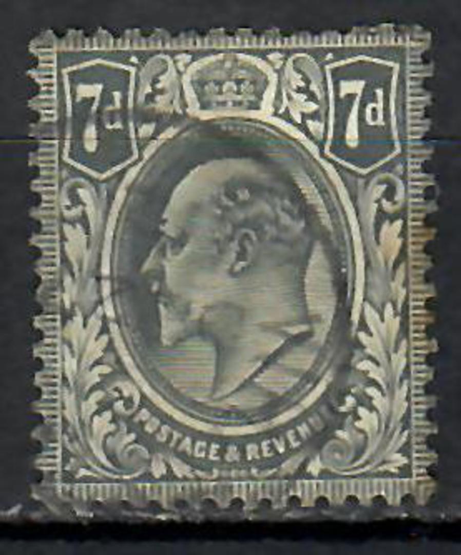 GREAT BRITAIN 1902 Edward 7th Definitive 7d Grey. - 9004 - VFU image 0