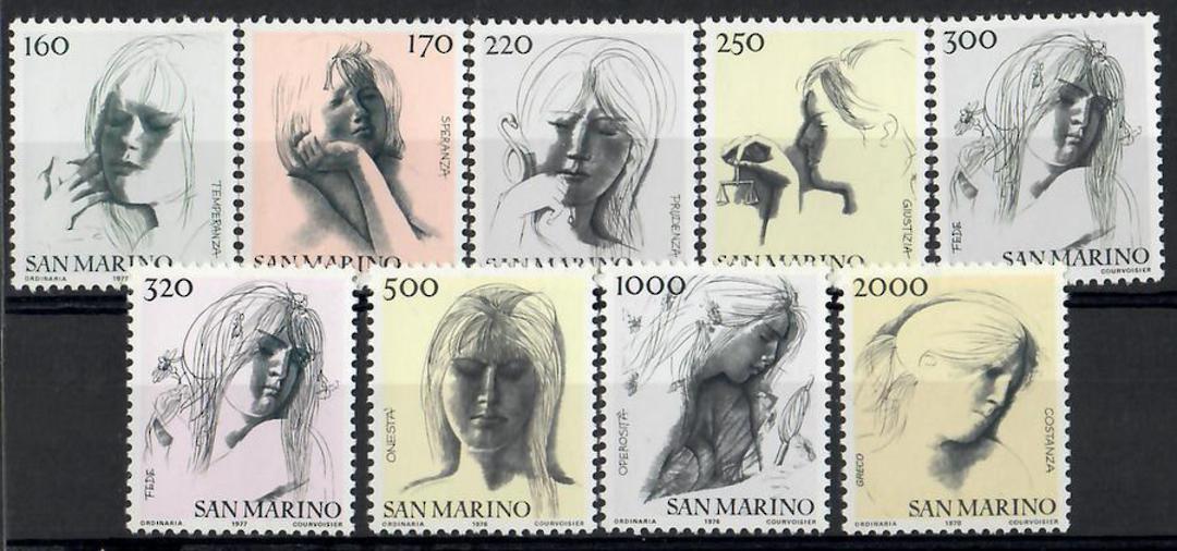 SAN MARINO 1976 Definitives. Set of 19. - 25494 - UHM image 1