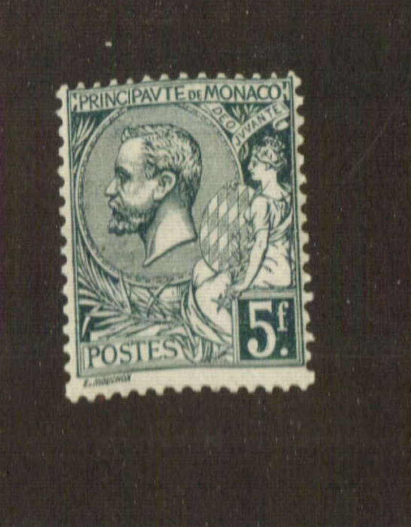 MONACO 1901 Definitive 5fr Grey-Green. - 78927 image 0