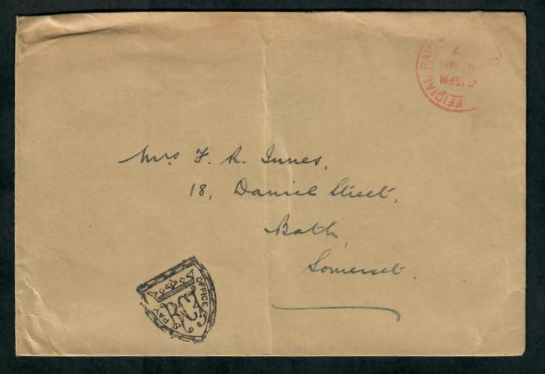 GREAT BRITAIN Letter from Pay Office with red official paid. - 30368 - PostalHist image 0