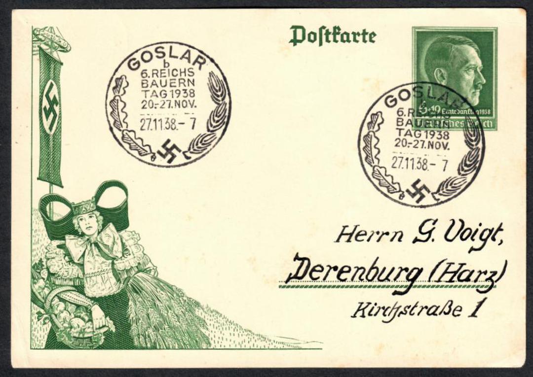 GERMANY 1938 Postcard with Hitler stamp and special postmark. - 33623 - PostalHist image 0