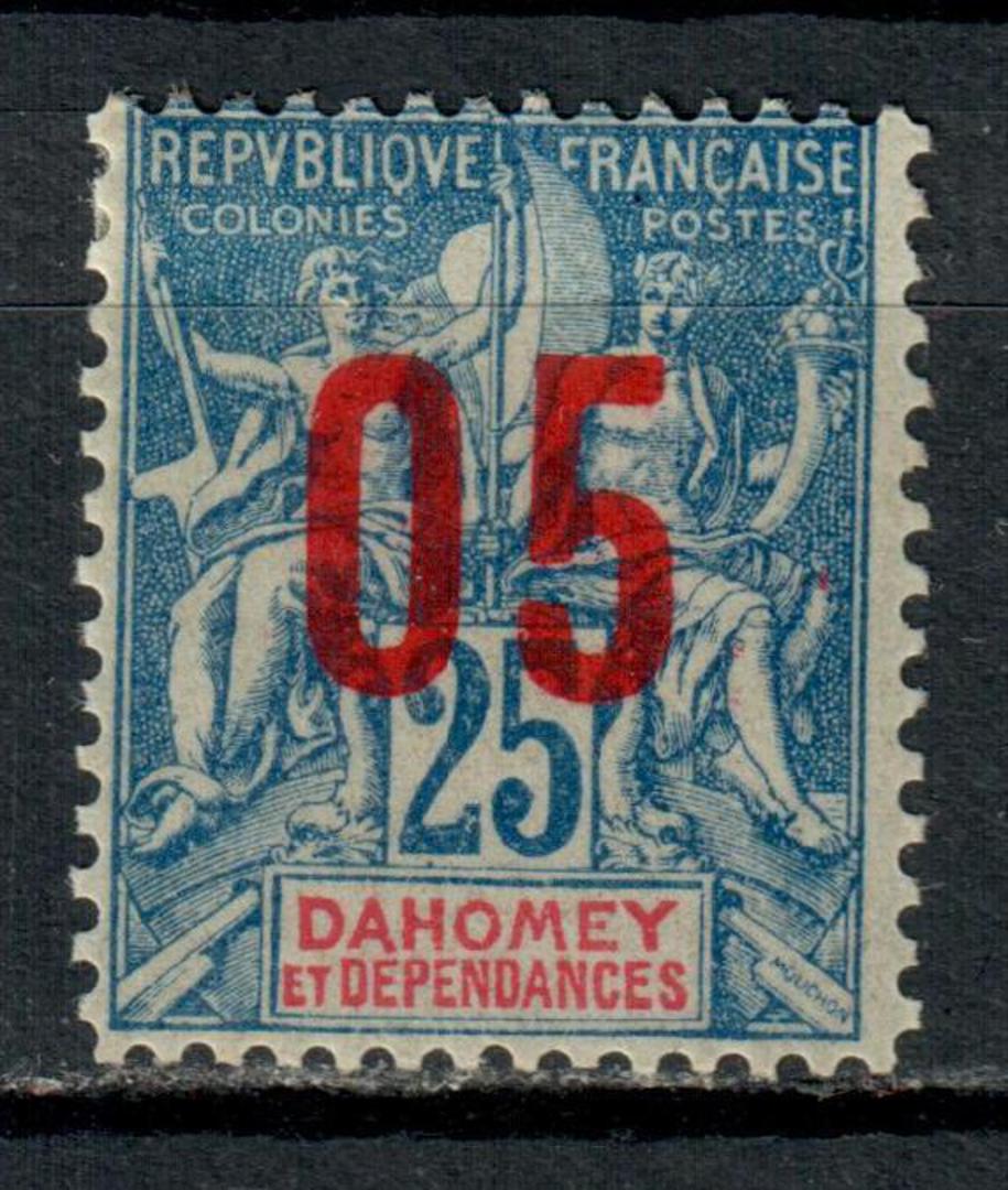 DAHOMEY 1912 Surcharge 05 on 25c Blue. Wide Spacing. - 73749 - LHM image 0