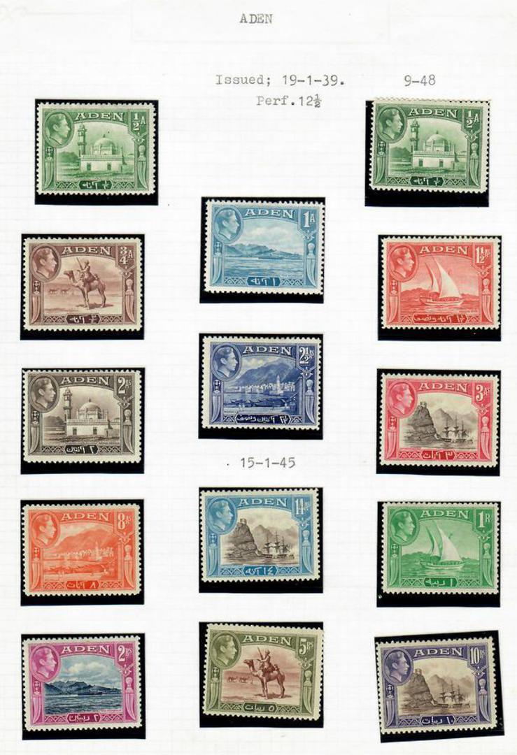 ANTIGUA 1938 Geo 6th Definitives. Set of 18. Includes 99a 100a 100b 101a 105a 105ab 106a. - 69002 - LHM image 0