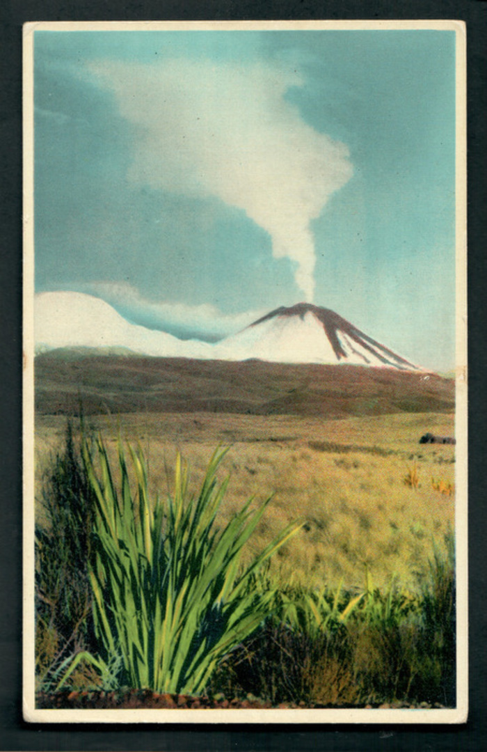 Coloured postcard by Reed of Mt Ngauruhoe. - 46850 - Postcard image 0