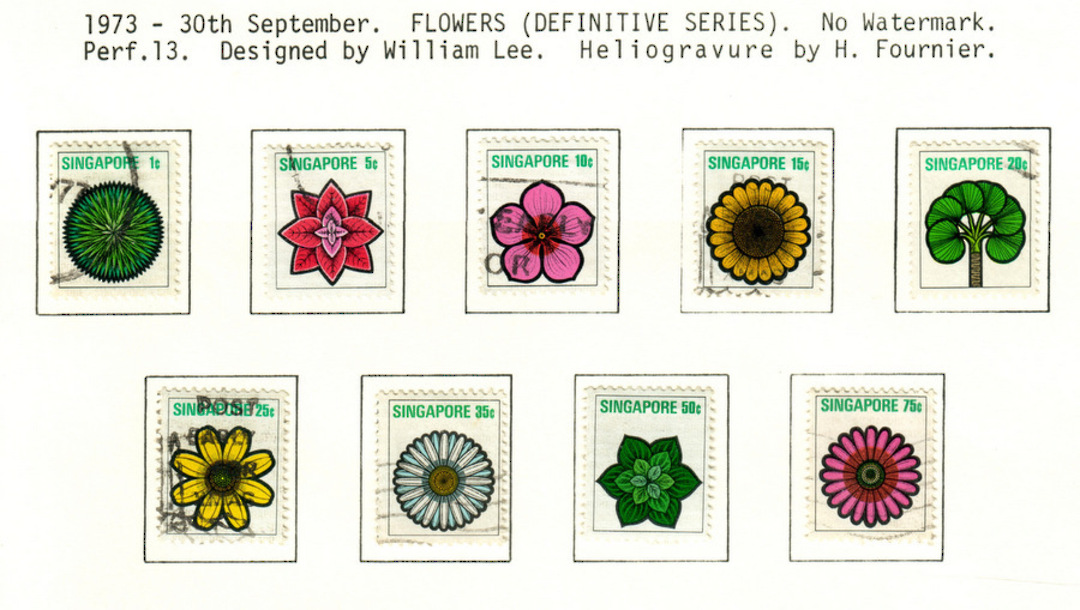 SINGAPORE 1973 Definitives. Set of 13. - 59684 - VFU image 0