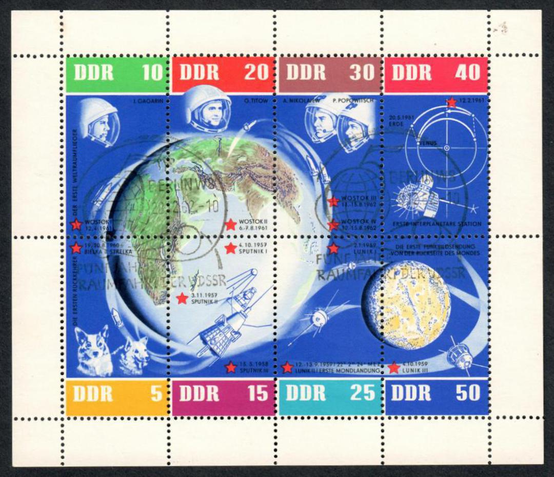 EAST GERMANY 1962 Five Years of Russian Space Flights. Miniature sheet. - 57001 - FU image 0